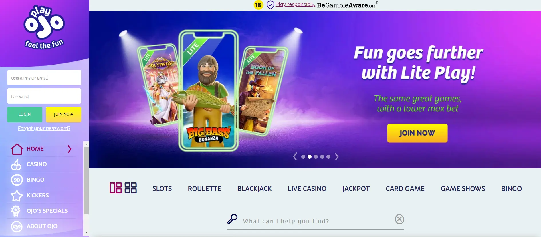 PlayOJO Casino