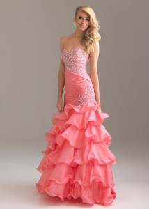 pink mermaid bridesmaid dresses